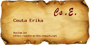 Csuta Erika névjegykártya